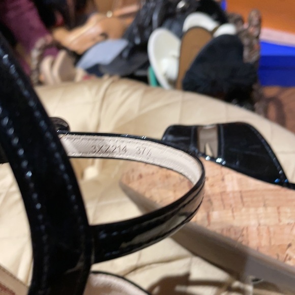 Prada Patent leather cork sandal 37.5 authentic. - Picture 7 of 8